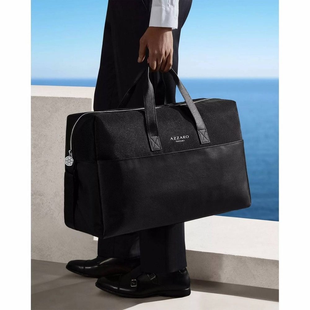 Azzaro black travel duffel bag Black Men's Travel Bag Azzaro Parfums NEW